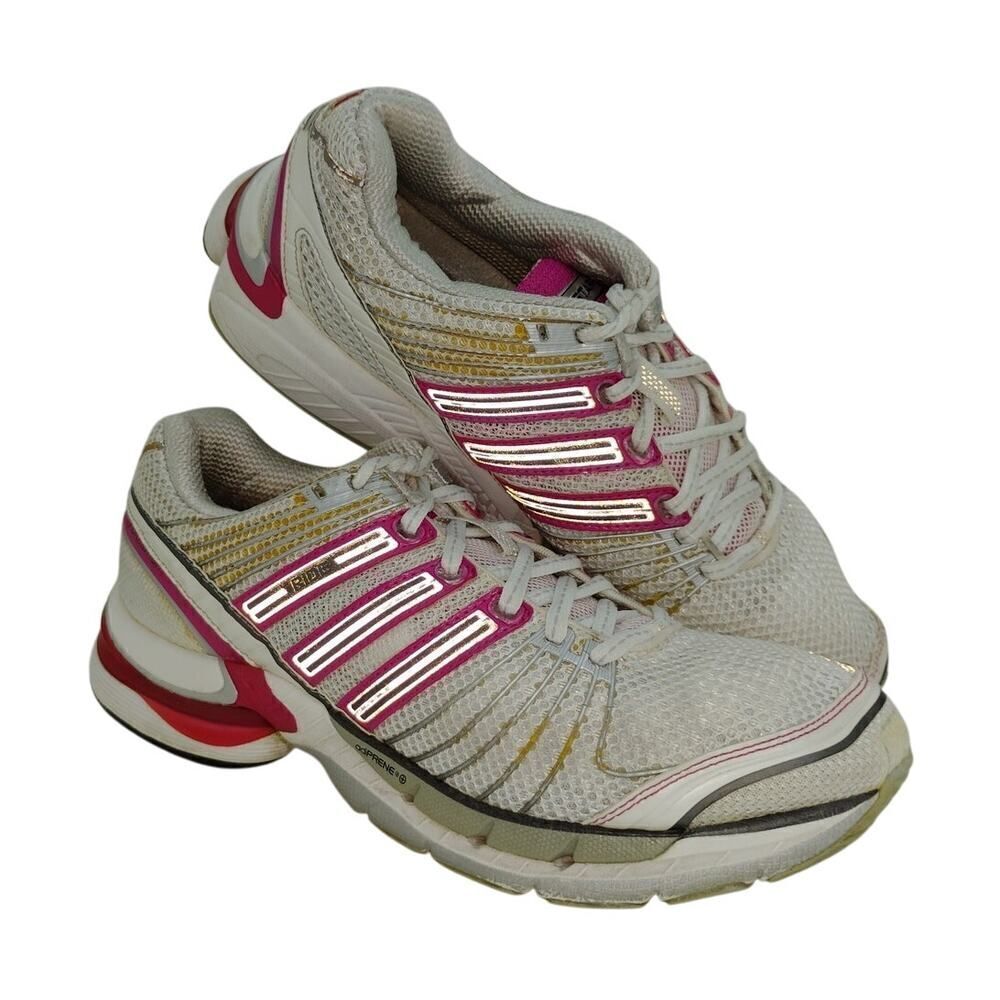 Adidas Adistar Womens Pre-owned White/Pink High End Running Sneakers - sz. 9 1/2